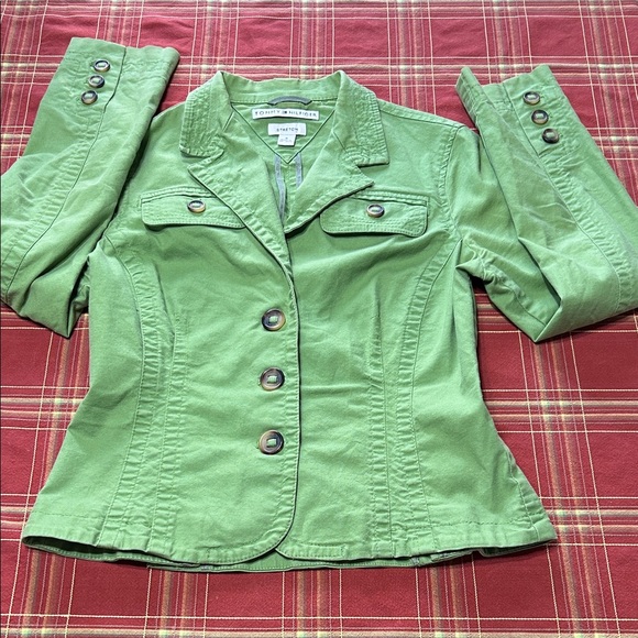 Tommy Hilfiger Jackets & Blazers - Tommy Hilfiger Women’s Vintage Stretch Denim Single-Breasted Jacket 2 Pocket 6